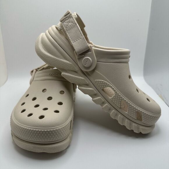 CROCS KIDS' DUET MAX II TD CLOGS CREAM J3/8.5 - RETURN - Picture 6 of 7
